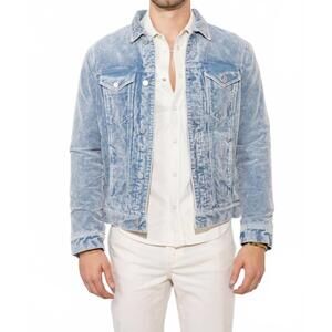 NEW MONFRERE dean slim fit jacket in acid blue